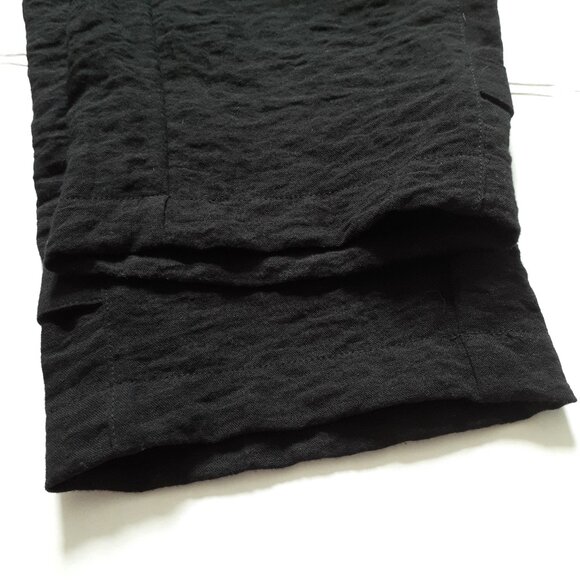 Habitat Crinkle Flood Pants with Hem Button Detail Black Size S - Picture 8 of 12